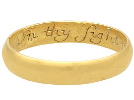 18th Century Gold Ring with Engraving