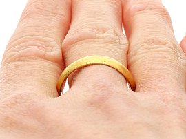 18th Century Gold Ring on Finger