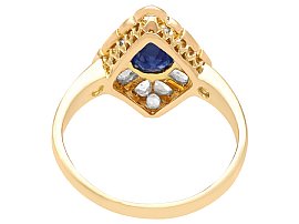 1900s Sapphire and Diamond Marquise Ring