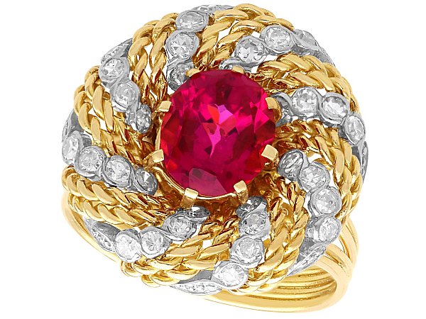 Diamond and Tourmaline Dress Ring for Sale