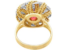 Pink Tourmaline Ring in 18K Gold with Diamonds