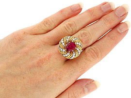 Wearing Pink Tourmaline Ring