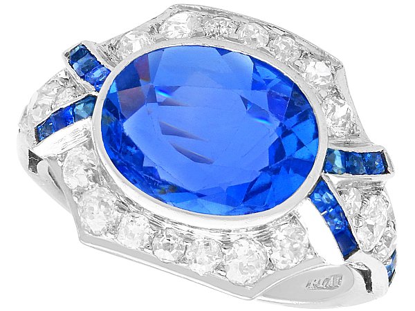 Ceylon Sapphire and Diamond Ring