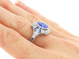 Wearing Ceylon Sapphire and Diamond Ring