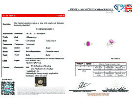 Antique Burmese Ruby Ring GCS Certificate