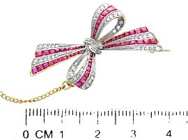 Edwardian Bow Brooch with ruler
