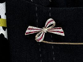 Edwardian Bow Brooch Wearing