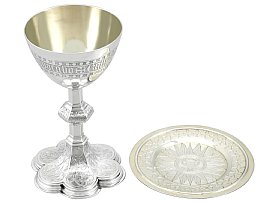Victorian Sterling Silver Communion Chalice and Paten