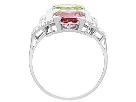 Pink Tourmaline Platinum Ring