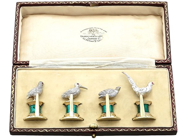 Bird Menu Holders in Silver