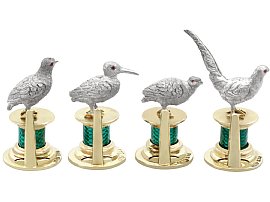 Bird Menu Holders in Silver