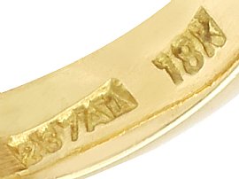 Vintage Gold Snake Ring Hallmarks 
