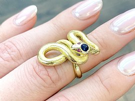 Gold snake ring 