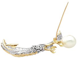 Eagle Brooch with Pearl and Gemstones for Sale