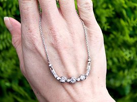 Luxury Diamond Necklace from 1920s for Sale
