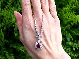 Ruby and Diamond Necklace