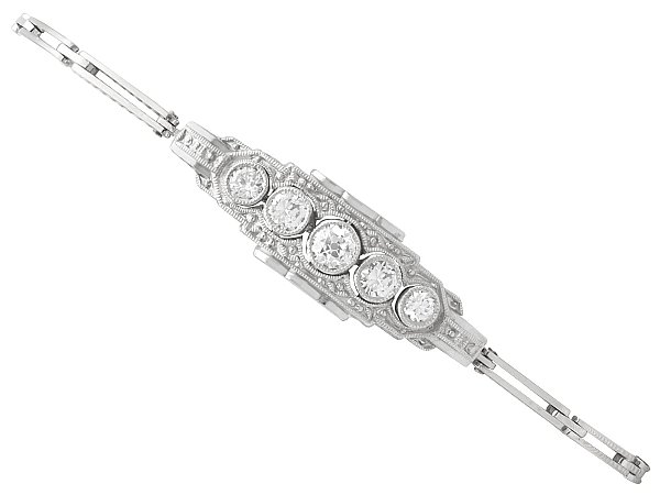 White Gold Diamond Bracelet Women's for Sale