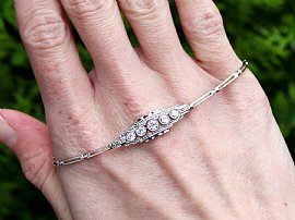 White Gold Diamond Bracelet Women's for Sale