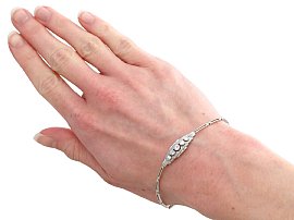White Gold Diamond Bracelet wearing
