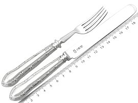 Silver Cutlery Set with Ruler