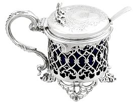 19th Century Mustard Pot in Sterling Silver 