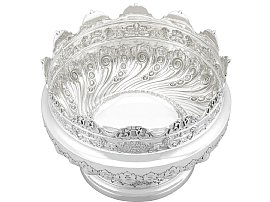 Victorian Silver Bowl in Monteith Style