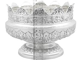 Victorian Silver Bowl in Monteith Style size 