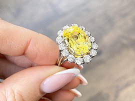  Yellow Sapphire Ring with Diamonds social image