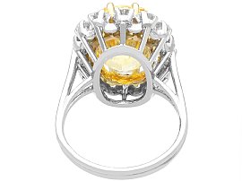  Yellow Sapphire Ring with Diamonds setting