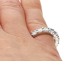 Size H Eternity Ring in Platinum Wearing 