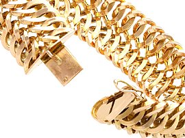 1960s Gold Bracelet Clasp Open 