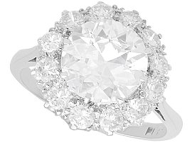 3 Carat Diamond Cluster Ring in Platinum for Sale