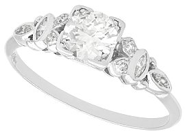 1920s 1.11ct Diamond Solitaire Ring in Platinum