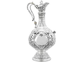 Sterling Silver Jug in the Armada Style - Antique Victorian; C8423