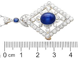Antique Sapphire Pendant Ruler