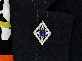 Antique Sapphire and Diamond Brooch Wearing