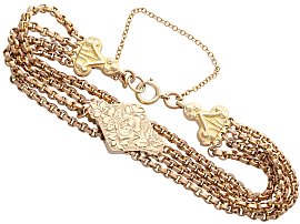 Victorian 9ct Gold Chain Bracelet for Sale