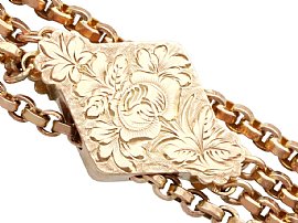 Victorian 9ct Gold Chain Bracelet for Sale