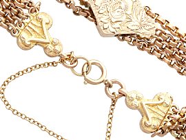 Victorian 9ct Gold Chain Bracelet for Sale closure