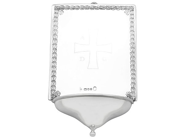 Antique Silver Holy Wall Font with Cross