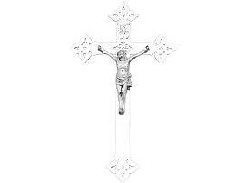 19th Century Silver Crucifix - Austro-Hungarian