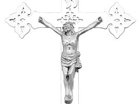 19th Century Silver Crucifix