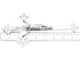 19th Century Silver Crucifix size