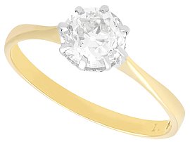 Antique 1.05ct Diamond  Solitaire Ring 18ct Yellow Gold