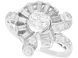 1950s 1.92ct Diamond Dress Ring Platinum