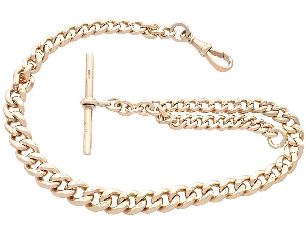 Victorian T Bar Chain in Yellow Gold