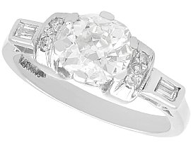 1930s 1.26ct Diamond and Platinum Solitaire Engagement Ring