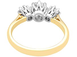 Claw Set Trilogy Ring in Yellow Gold