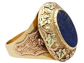 Antique Lapis Lazuli Men's Ring