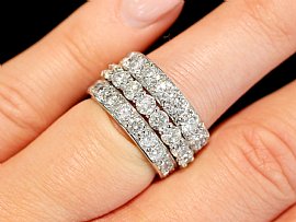 Diamond Eternity Ring Size L in Platinum